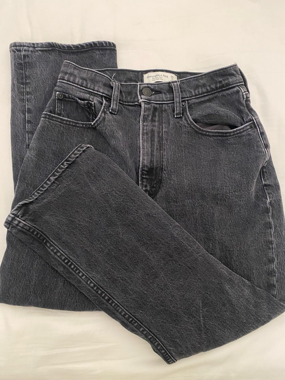 Abercrombie & Fitch Charcoal Black slight flare Leg Jeans